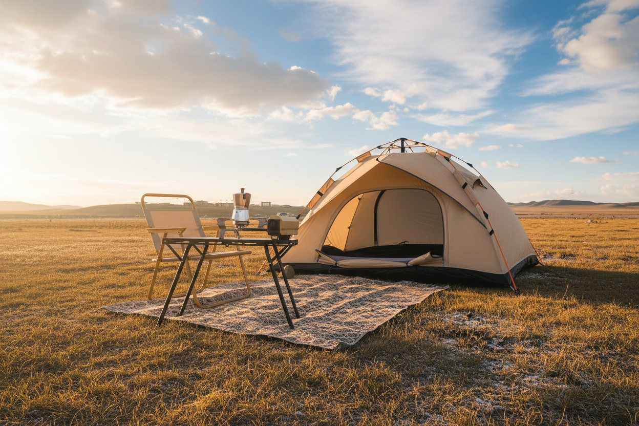 Outdoor Camping Tent Hero Banner